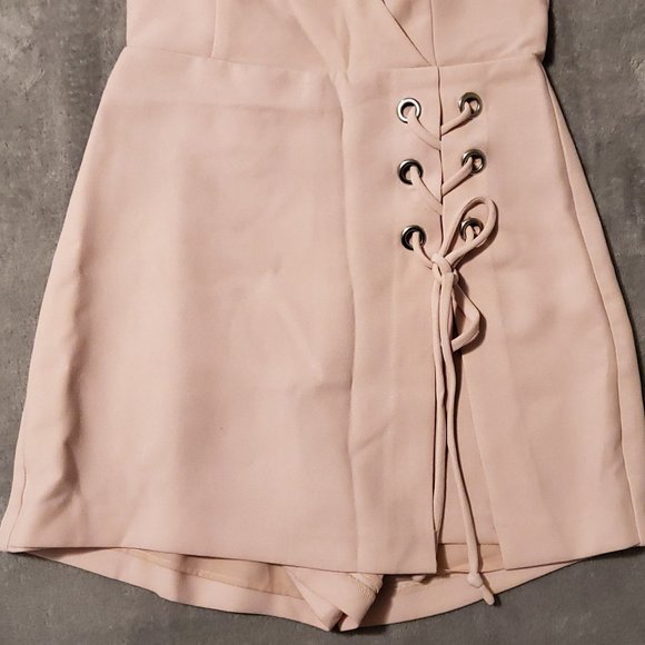 BCBGeneration Skort Romper with side lace up detail - Picture 7 of 9